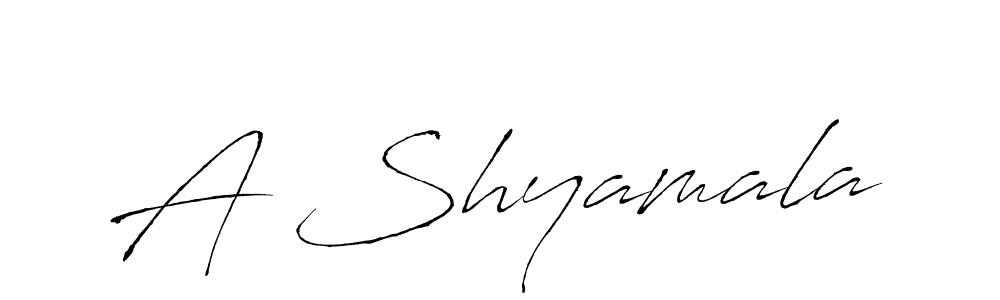 Make a beautiful signature design for name A Shyamala. With this signature (Antro_Vectra) style, you can create a handwritten signature for free. A Shyamala signature style 6 images and pictures png