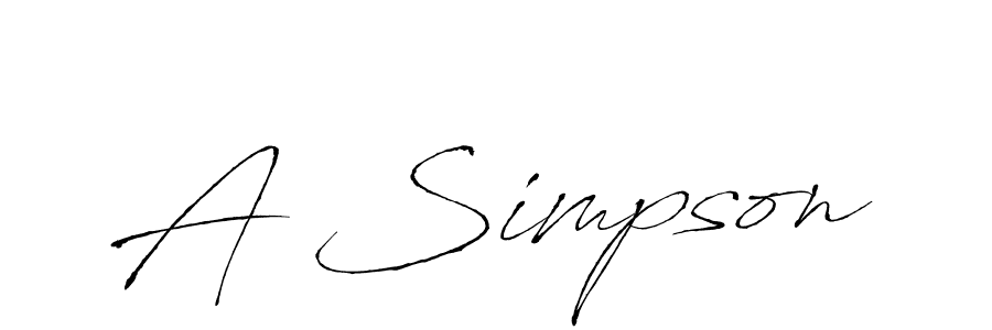 How to make A Simpson signature? Antro_Vectra is a professional autograph style. Create handwritten signature for A Simpson name. A Simpson signature style 6 images and pictures png