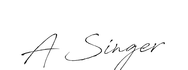 You should practise on your own different ways (Antro_Vectra) to write your name (A Singer) in signature. don't let someone else do it for you. A Singer signature style 6 images and pictures png