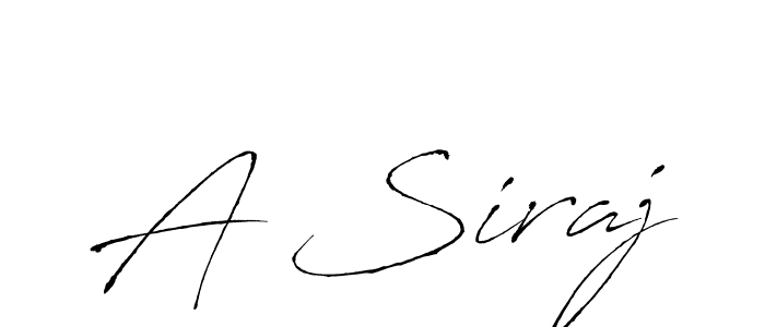 It looks lik you need a new signature style for name A Siraj. Design unique handwritten (Antro_Vectra) signature with our free signature maker in just a few clicks. A Siraj signature style 6 images and pictures png
