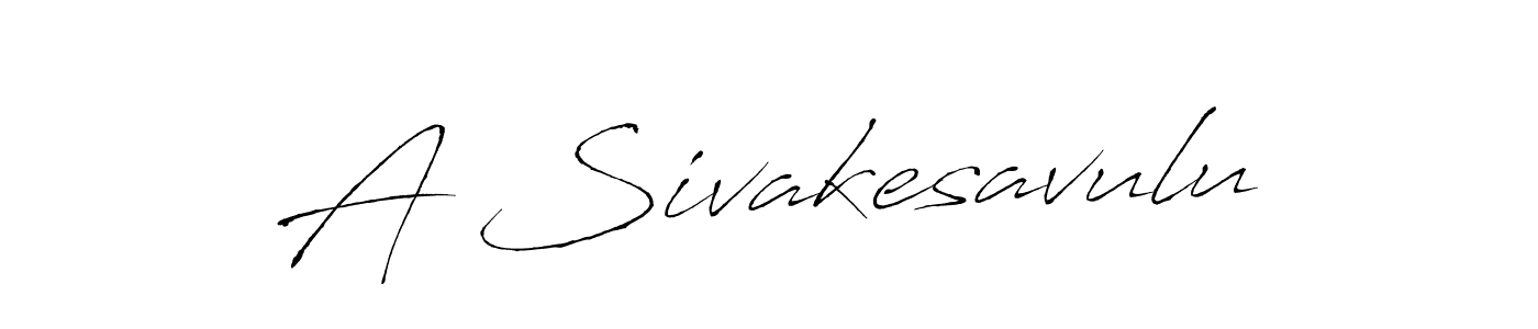 How to make A Sivakesavulu name signature. Use Antro_Vectra style for creating short signs online. This is the latest handwritten sign. A Sivakesavulu signature style 6 images and pictures png