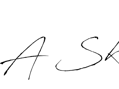 Similarly Antro_Vectra is the best handwritten signature design. Signature creator online .You can use it as an online autograph creator for name A Sk. A Sk signature style 6 images and pictures png