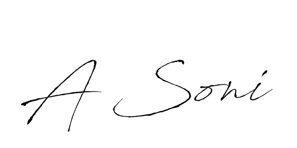 The best way (Antro_Vectra) to make a short signature is to pick only two or three words in your name. The name A Soni include a total of six letters. For converting this name. A Soni signature style 6 images and pictures png