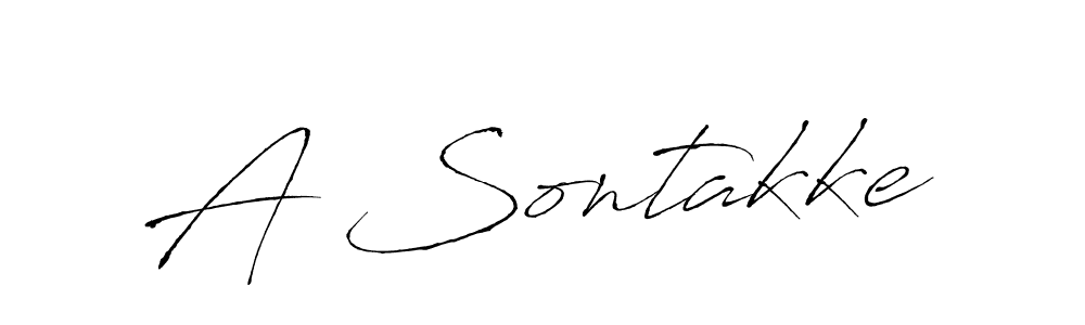 This is the best signature style for the A Sontakke name. Also you like these signature font (Antro_Vectra). Mix name signature. A Sontakke signature style 6 images and pictures png