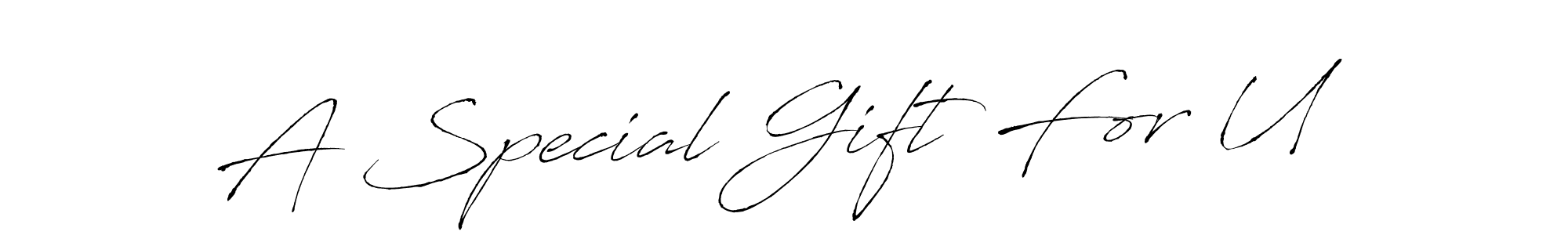 How to make A Special Gift For U signature? Antro_Vectra is a professional autograph style. Create handwritten signature for A Special Gift For U name. A Special Gift For U signature style 6 images and pictures png