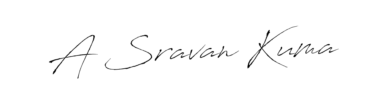 The best way (Antro_Vectra) to make a short signature is to pick only two or three words in your name. The name A Sravan Kuma include a total of six letters. For converting this name. A Sravan Kuma signature style 6 images and pictures png