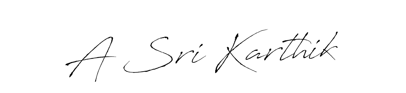 A Sri Karthik stylish signature style. Best Handwritten Sign (Antro_Vectra) for my name. Handwritten Signature Collection Ideas for my name A Sri Karthik. A Sri Karthik signature style 6 images and pictures png