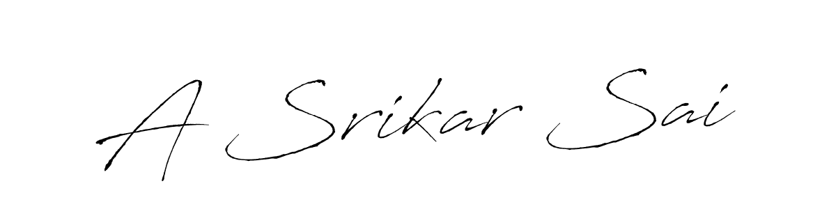 This is the best signature style for the A Srikar Sai name. Also you like these signature font (Antro_Vectra). Mix name signature. A Srikar Sai signature style 6 images and pictures png