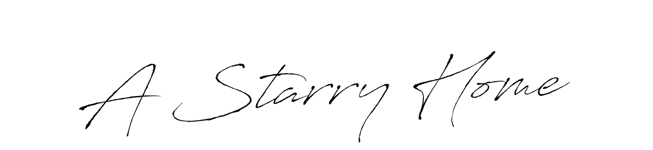 Make a beautiful signature design for name A Starry Home. With this signature (Antro_Vectra) style, you can create a handwritten signature for free. A Starry Home signature style 6 images and pictures png