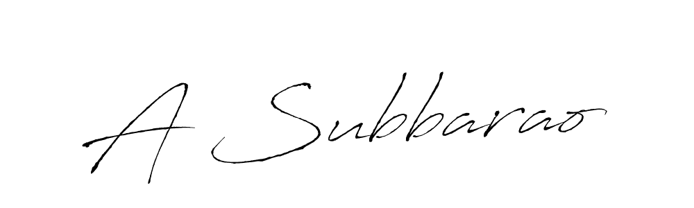 A Subbarao stylish signature style. Best Handwritten Sign (Antro_Vectra) for my name. Handwritten Signature Collection Ideas for my name A Subbarao. A Subbarao signature style 6 images and pictures png