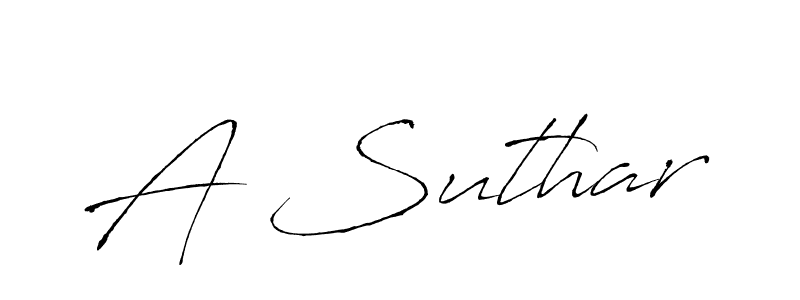 Antro_Vectra is a professional signature style that is perfect for those who want to add a touch of class to their signature. It is also a great choice for those who want to make their signature more unique. Get A Suthar name to fancy signature for free. A Suthar signature style 6 images and pictures png