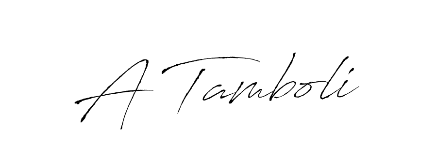 Here are the top 10 professional signature styles for the name A Tamboli. These are the best autograph styles you can use for your name. A Tamboli signature style 6 images and pictures png