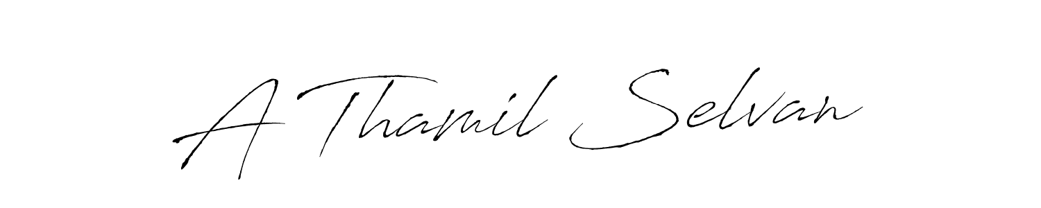 Design your own signature with our free online signature maker. With this signature software, you can create a handwritten (Antro_Vectra) signature for name A Thamil Selvan. A Thamil Selvan signature style 6 images and pictures png
