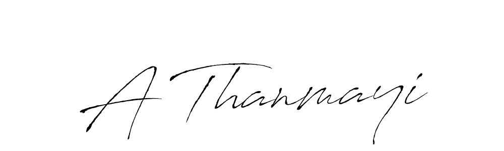 How to make A Thanmayi signature? Antro_Vectra is a professional autograph style. Create handwritten signature for A Thanmayi name. A Thanmayi signature style 6 images and pictures png