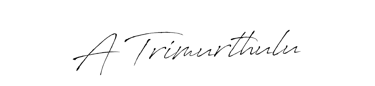 Antro_Vectra is a professional signature style that is perfect for those who want to add a touch of class to their signature. It is also a great choice for those who want to make their signature more unique. Get A Trimurthulu name to fancy signature for free. A Trimurthulu signature style 6 images and pictures png