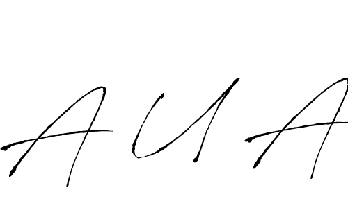 How to make A U A name signature. Use Antro_Vectra style for creating short signs online. This is the latest handwritten sign. A U A signature style 6 images and pictures png