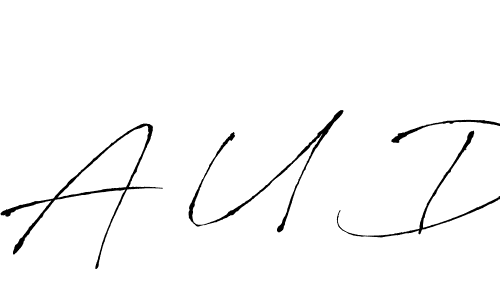 How to make A U D signature? Antro_Vectra is a professional autograph style. Create handwritten signature for A U D name. A U D signature style 6 images and pictures png