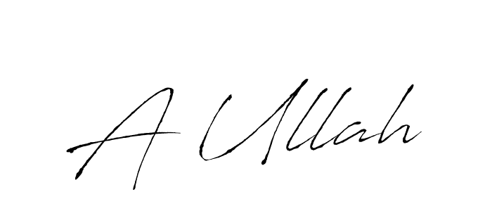 Antro_Vectra is a professional signature style that is perfect for those who want to add a touch of class to their signature. It is also a great choice for those who want to make their signature more unique. Get A Ullah name to fancy signature for free. A Ullah signature style 6 images and pictures png