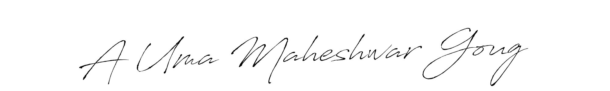 Also You can easily find your signature by using the search form. We will create A Uma Maheshwar Goug name handwritten signature images for you free of cost using Antro_Vectra sign style. A Uma Maheshwar Goug signature style 6 images and pictures png