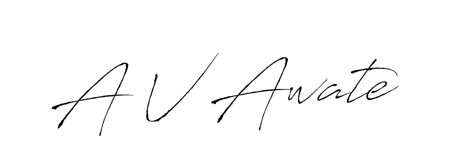 Antro_Vectra is a professional signature style that is perfect for those who want to add a touch of class to their signature. It is also a great choice for those who want to make their signature more unique. Get A V Awate name to fancy signature for free. A V Awate signature style 6 images and pictures png