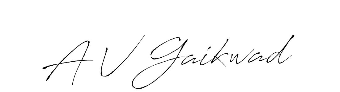 Use a signature maker to create a handwritten signature online. With this signature software, you can design (Antro_Vectra) your own signature for name A V Gaikwad. A V Gaikwad signature style 6 images and pictures png