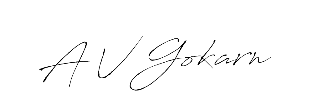 Make a short A V Gokarn signature style. Manage your documents anywhere anytime using Antro_Vectra. Create and add eSignatures, submit forms, share and send files easily. A V Gokarn signature style 6 images and pictures png