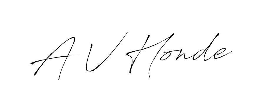 Also we have A V Honde name is the best signature style. Create professional handwritten signature collection using Antro_Vectra autograph style. A V Honde signature style 6 images and pictures png