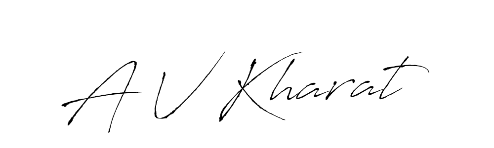 A V Kharat stylish signature style. Best Handwritten Sign (Antro_Vectra) for my name. Handwritten Signature Collection Ideas for my name A V Kharat. A V Kharat signature style 6 images and pictures png