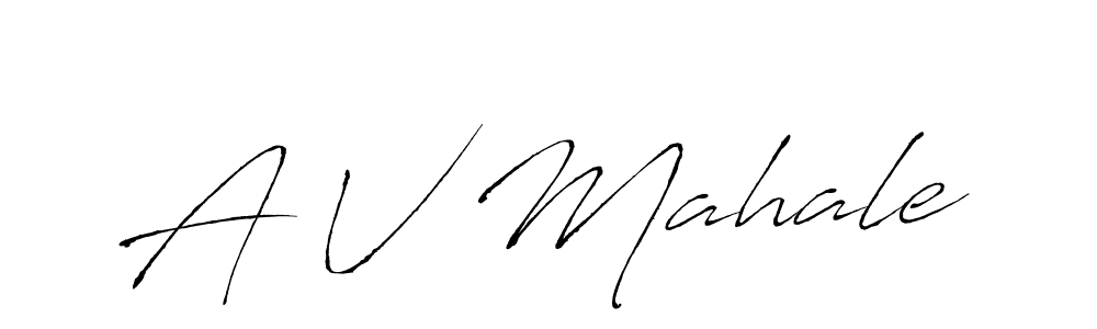 Use a signature maker to create a handwritten signature online. With this signature software, you can design (Antro_Vectra) your own signature for name A V Mahale. A V Mahale signature style 6 images and pictures png