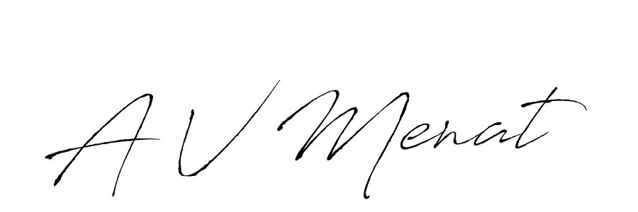 Best and Professional Signature Style for A V Menat. Antro_Vectra Best Signature Style Collection. A V Menat signature style 6 images and pictures png
