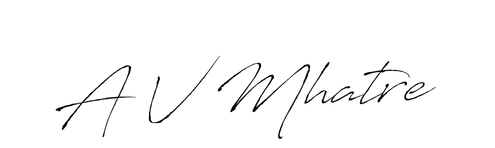 Make a beautiful signature design for name A V Mhatre. Use this online signature maker to create a handwritten signature for free. A V Mhatre signature style 6 images and pictures png