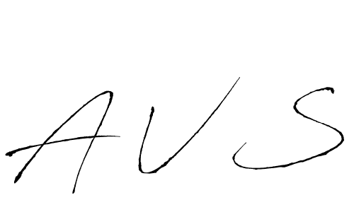 Make a beautiful signature design for name A V S. With this signature (Antro_Vectra) style, you can create a handwritten signature for free. A V S signature style 6 images and pictures png