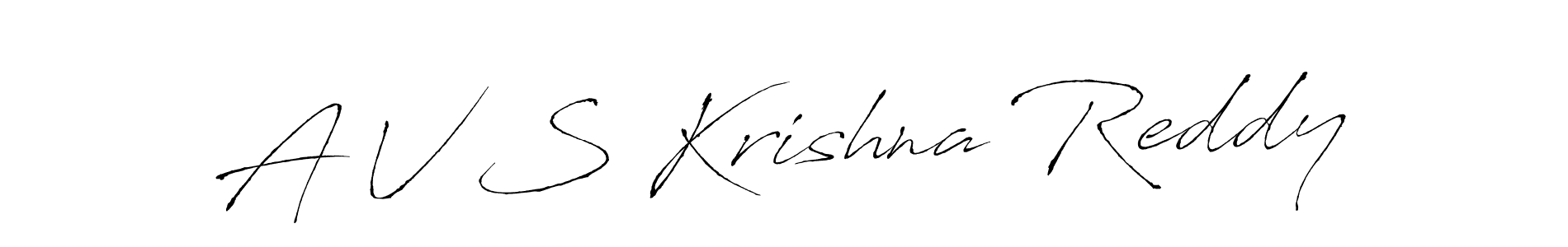 The best way (Antro_Vectra) to make a short signature is to pick only two or three words in your name. The name A V S Krishna Reddy include a total of six letters. For converting this name. A V S Krishna Reddy signature style 6 images and pictures png