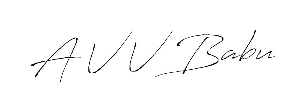 Make a beautiful signature design for name A V V Babu. Use this online signature maker to create a handwritten signature for free. A V V Babu signature style 6 images and pictures png