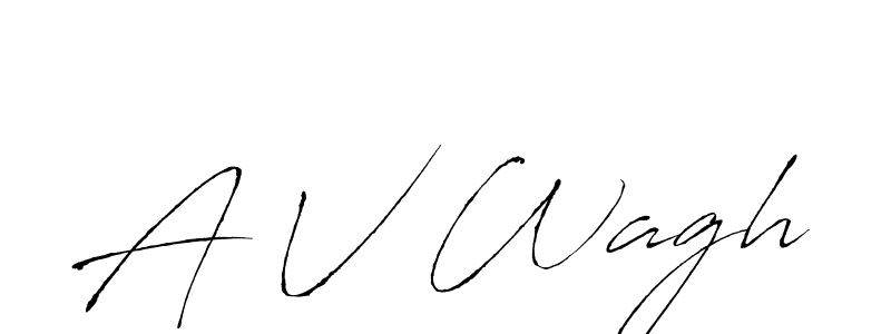 The best way (Antro_Vectra) to make a short signature is to pick only two or three words in your name. The name A V Wagh include a total of six letters. For converting this name. A V Wagh signature style 6 images and pictures png