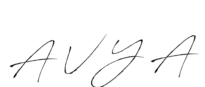Make a beautiful signature design for name A V Y A. With this signature (Antro_Vectra) style, you can create a handwritten signature for free. A V Y A signature style 6 images and pictures png