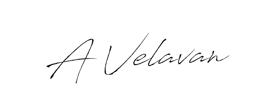 Design your own signature with our free online signature maker. With this signature software, you can create a handwritten (Antro_Vectra) signature for name A Velavan. A Velavan signature style 6 images and pictures png