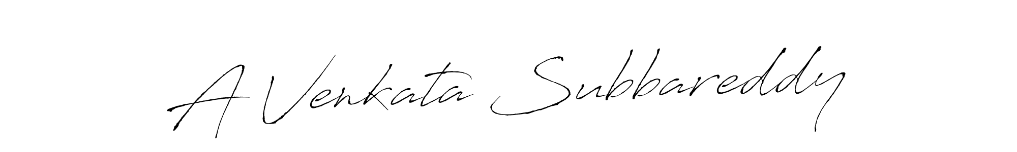 Make a beautiful signature design for name A Venkata Subbareddy. With this signature (Antro_Vectra) style, you can create a handwritten signature for free. A Venkata Subbareddy signature style 6 images and pictures png