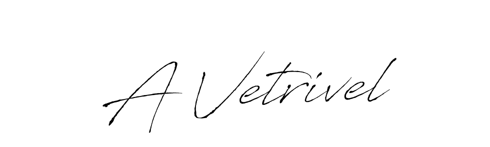 if you are searching for the best signature style for your name A Vetrivel. so please give up your signature search. here we have designed multiple signature styles  using Antro_Vectra. A Vetrivel signature style 6 images and pictures png