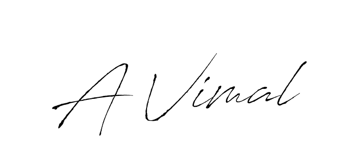 How to make A Vimal signature? Antro_Vectra is a professional autograph style. Create handwritten signature for A Vimal name. A Vimal signature style 6 images and pictures png