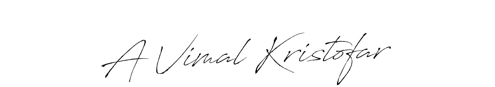 How to make A Vimal Kristofar signature? Antro_Vectra is a professional autograph style. Create handwritten signature for A Vimal Kristofar name. A Vimal Kristofar signature style 6 images and pictures png