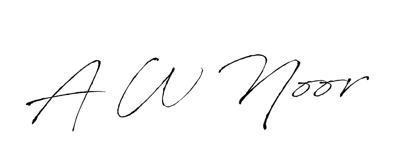 The best way (Antro_Vectra) to make a short signature is to pick only two or three words in your name. The name A W Noor include a total of six letters. For converting this name. A W Noor signature style 6 images and pictures png