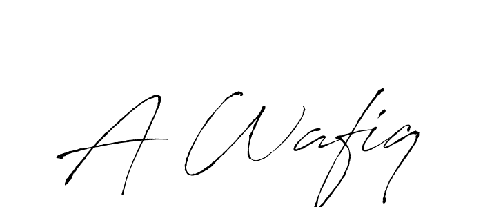 Also You can easily find your signature by using the search form. We will create A Wafiq name handwritten signature images for you free of cost using Antro_Vectra sign style. A Wafiq signature style 6 images and pictures png