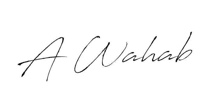 Antro_Vectra is a professional signature style that is perfect for those who want to add a touch of class to their signature. It is also a great choice for those who want to make their signature more unique. Get A Wahab name to fancy signature for free. A Wahab signature style 6 images and pictures png