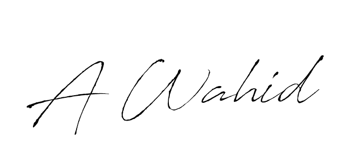 A Wahid stylish signature style. Best Handwritten Sign (Antro_Vectra) for my name. Handwritten Signature Collection Ideas for my name A Wahid. A Wahid signature style 6 images and pictures png