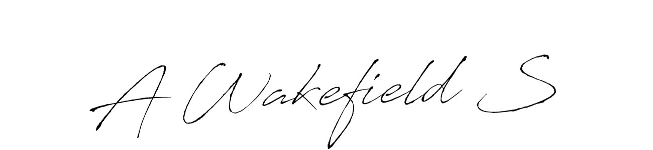 A Wakefield S stylish signature style. Best Handwritten Sign (Antro_Vectra) for my name. Handwritten Signature Collection Ideas for my name A Wakefield S. A Wakefield S signature style 6 images and pictures png