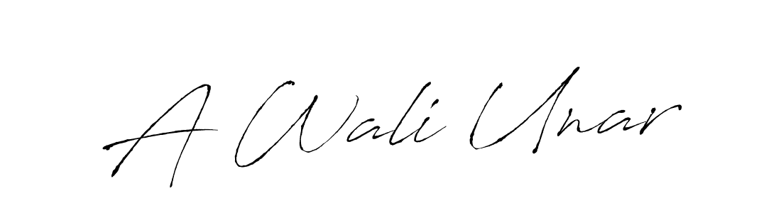 Antro_Vectra is a professional signature style that is perfect for those who want to add a touch of class to their signature. It is also a great choice for those who want to make their signature more unique. Get A Wali Unar name to fancy signature for free. A Wali Unar signature style 6 images and pictures png