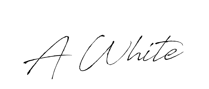 You should practise on your own different ways (Antro_Vectra) to write your name (A White) in signature. don't let someone else do it for you. A White signature style 6 images and pictures png