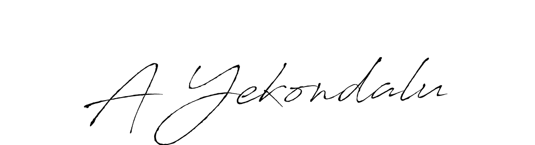 It looks lik you need a new signature style for name A Yekondalu. Design unique handwritten (Antro_Vectra) signature with our free signature maker in just a few clicks. A Yekondalu signature style 6 images and pictures png