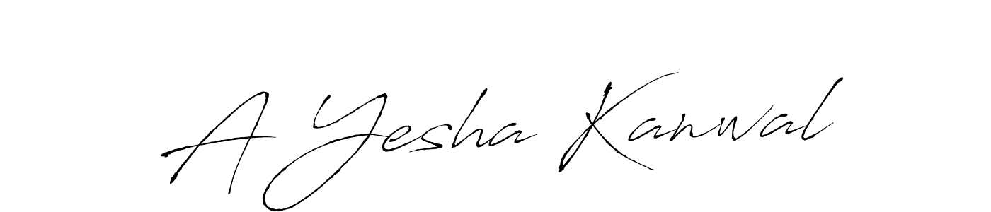 Make a short A Yesha Kanwal signature style. Manage your documents anywhere anytime using Antro_Vectra. Create and add eSignatures, submit forms, share and send files easily. A Yesha Kanwal signature style 6 images and pictures png